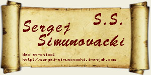 Sergej Šimunovački vizit kartica